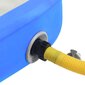 vidaXL piepūšams vingrošanas paklājs ar pumpi, 400x100x15 cm, zils PVC цена и информация | Vingrošanas paklāji | 220.lv