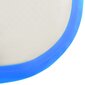 vidaXL piepūšams vingrošanas paklājs ar pumpi, 400x100x15 cm, zils PVC cena un informācija | Vingrošanas paklāji | 220.lv