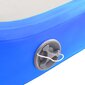 vidaXL piepūšams vingrošanas paklājs ar pumpi, 300x100x20 cm, zils PVC cena un informācija | Vingrošanas paklāji | 220.lv