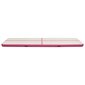 vidaXL piepūšams vingrošanas paklājs ar pumpi, 600x100x20 cm, rozā PVC цена и информация | Vingrošanas paklāji | 220.lv