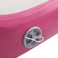 vidaXL piepūšams vingrošanas paklājs ar pumpi, 800x100x20 cm, rozā PVC cena un informācija | Vingrošanas paklāji | 220.lv