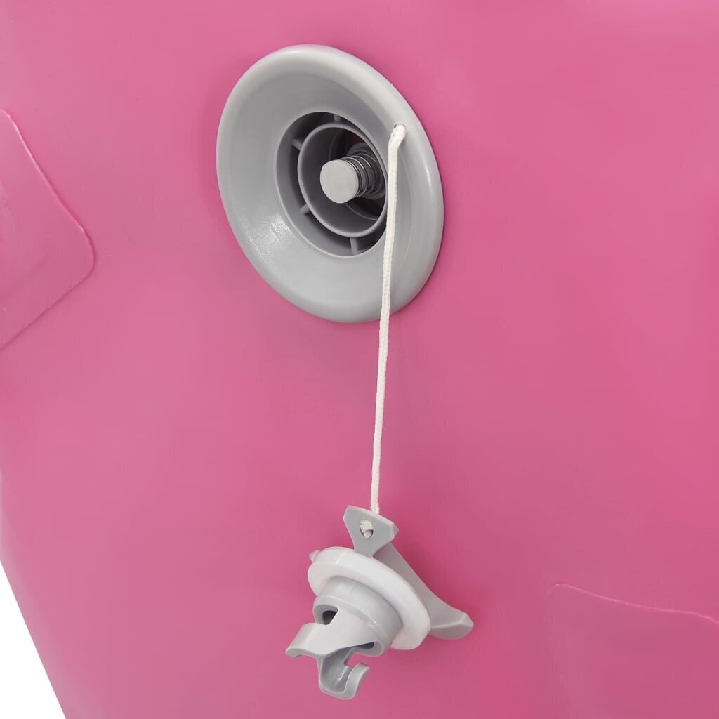 vidaXL piepūšams vingrošanas rullis ar pumpi, 120x90 cm, rozā PVC cena un informācija | Jogas preces | 220.lv