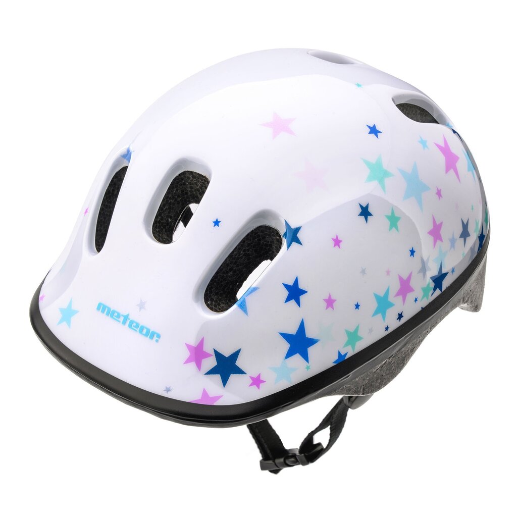 Bērnu velosipēda ķivere Meteor KS06 Stars, 44-48 cm cena un informācija | Ķiveres | 220.lv