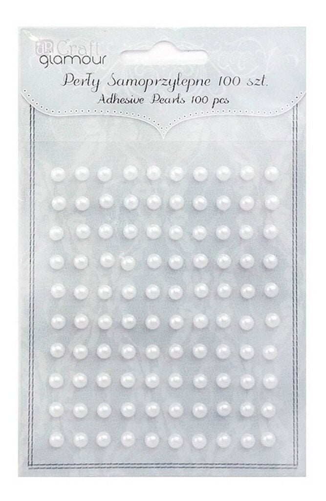 Pašlīmējošas pērles 5 mm, 100 gab., baltas цена и информация | Rotu veidošana, pērļošana | 220.lv