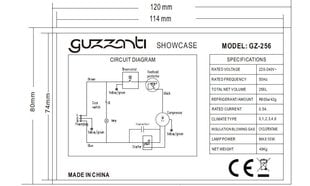 Guzzanti GZ-256 cena un informācija | Ledusskapji | 220.lv