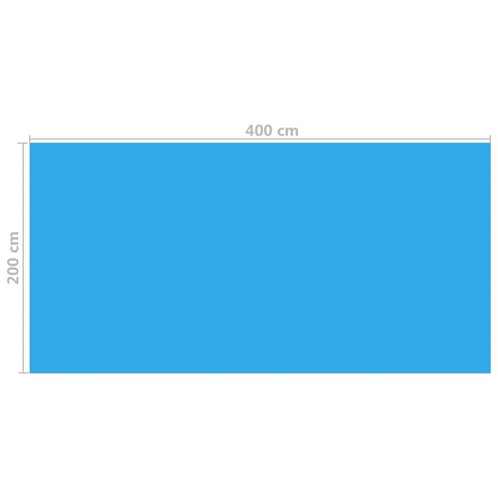 vidaXL baseina pārklājs, 400x200 cm, PE, zils cena un informācija | Baseinu piederumi | 220.lv