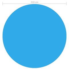 vidaXL baseina pārklājs, 210 cm, PE, zils cena un informācija | Baseinu piederumi | 220.lv