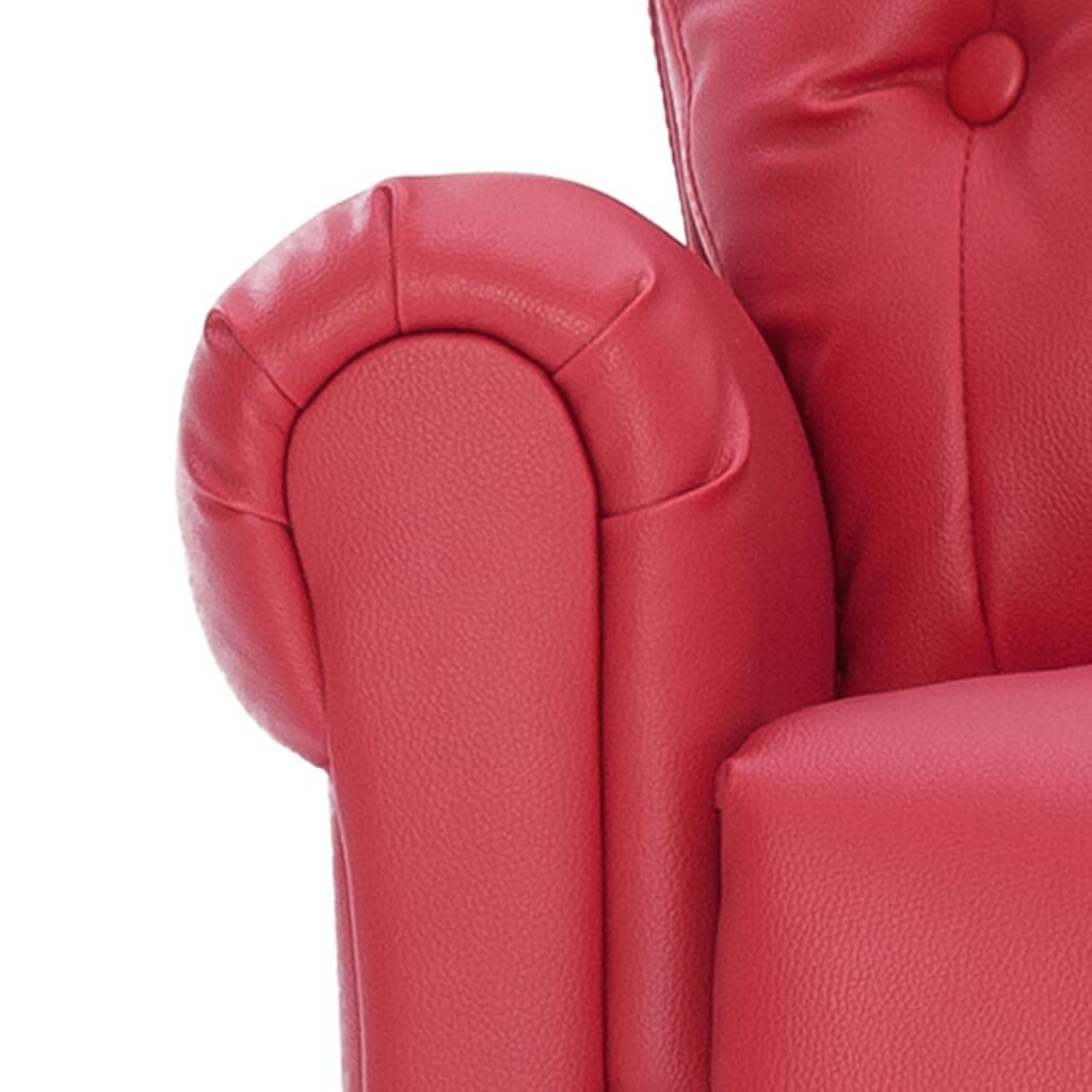 vidaXL masāžas krēsls, atgāžams, sarkana mākslīgā āda cena un informācija | Atpūtas krēsli | 220.lv
