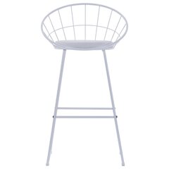 vidaXL bāra krēsli, 2 gab., balta mākslīgā āda цена и информация | Стулья для кухни и столовой | 220.lv