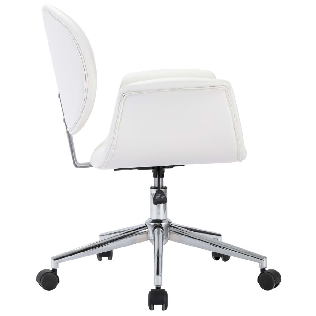 vidaXL biroja krēsls, balta mākslīgā āda цена и информация | Biroja krēsli | 220.lv
