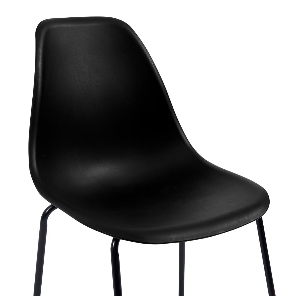 vidaXL bāra krēsli, 4 gab., melna plastmasa цена и информация | Virtuves un ēdamistabas krēsli | 220.lv