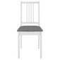vidaXL virtuves krēsli ar matračiem, 4 gab., balts masīvkoks цена и информация | Virtuves un ēdamistabas krēsli | 220.lv