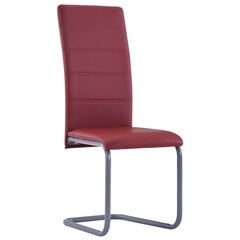 vidaXL konsoles virtuves krēsli, 6 gab., sarkana mākslīgā āda cena un informācija | Virtuves un ēdamistabas krēsli | 220.lv