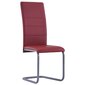 vidaXL konsoles virtuves krēsli, 6 gab., sarkana mākslīgā āda цена и информация | Virtuves un ēdamistabas krēsli | 220.lv