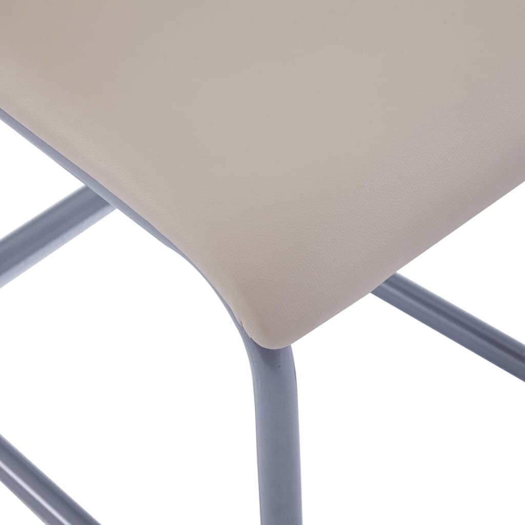vidaXL konsoles virtuves krēsli, 6 gab., kapučīno krāsas mākslīgā āda цена и информация | Virtuves un ēdamistabas krēsli | 220.lv
