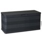 vidaXL dārza uzglabāšanas kaste, melna, 117x45x56 cm cena un informācija | Komposta kastes un āra konteineri | 220.lv