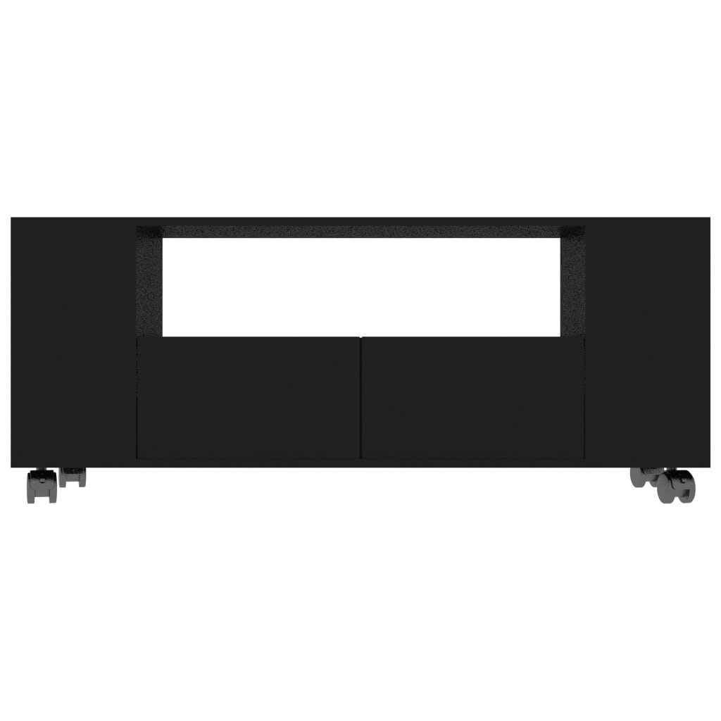 TV galdiņš vidaXL 120, melns cena un informācija | TV galdiņi | 220.lv