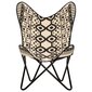 vidaXL tauriņa formas krēsls, apdrukāts audums cena un informācija | Atpūtas krēsli | 220.lv