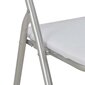 vidaXL virtuves krēsli, saliekami, 2 gab., balta mākslīgā āda cena un informācija | Virtuves un ēdamistabas krēsli | 220.lv