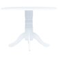 vidaXL virtuves galds, balts, 106 cm, masīvs gumijkoks cena un informācija | Virtuves galdi, ēdamgaldi | 220.lv