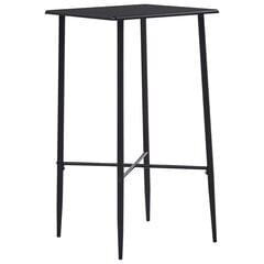 vidaXL bāra galds, melns, 60x60x111 cm, MDF cena un informācija | Virtuves galdi, ēdamgaldi | 220.lv