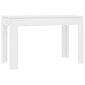 vidaXL virtuves galds, balts, 120x60x76 cm, skaidu plāksne cena un informācija | Virtuves galdi, ēdamgaldi | 220.lv