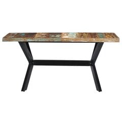 vidaXL virtuves galds, 140x70x75 cm, pārstrādāts masīvkoks cena un informācija | Virtuves galdi, ēdamgaldi | 220.lv