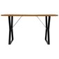 vidaXL virtuves galds, 140x80x76 cm, pārstrādāts masīvkoks cena un informācija | Virtuves galdi, ēdamgaldi | 220.lv