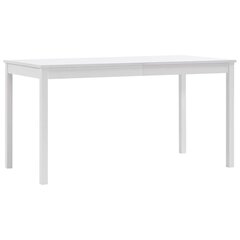 vidaXL virtuves galds, balts, 140x70x73 cm, priedes koks cena un informācija | Virtuves galdi, ēdamgaldi | 220.lv