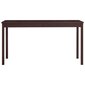 vidaXL virtuves galds, 140x70x73 cm, tumši brūns, priedes koks cena un informācija | Virtuves galdi, ēdamgaldi | 220.lv