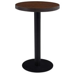 vidaXL bistro galds, tumši brūns, 50 cm, MDF cena un informācija | Virtuves galdi, ēdamgaldi | 220.lv