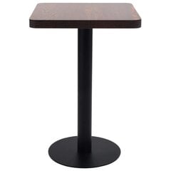 vidaXL bistro galds, tumši brūns, 50x50 cm, MDF cena un informācija | Virtuves galdi, ēdamgaldi | 220.lv
