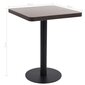 vidaXL bistro galds, tumši brūns, 60x60 cm, MDF cena un informācija | Virtuves galdi, ēdamgaldi | 220.lv