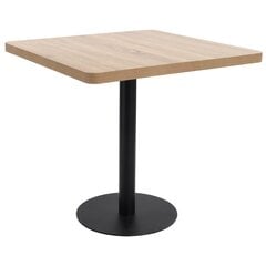vidaXL bistro galds, gaiši brūns, 80x80 cm, MDF cena un informācija | Virtuves galdi, ēdamgaldi | 220.lv