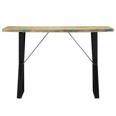 vidaXL virtuves galds, 120x60x76 cm, pārstrādāts masīvkoks цена и информация | Кухонные и обеденные столы | 220.lv