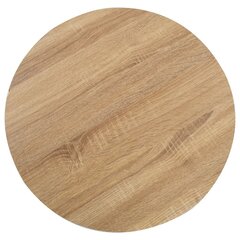 vidaXL bistro galds, gaiši brūns, 60 cm, MDF цена и информация | Кухонные и обеденные столы | 220.lv