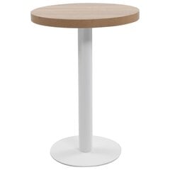 vidaXL bistro galds, gaiši brūns, 60 cm, MDF цена и информация | Кухонные и обеденные столы | 220.lv