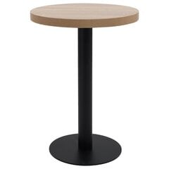 vidaXL bistro galds, gaiši brūns, 60 cm, MDF cena un informācija | Virtuves galdi, ēdamgaldi | 220.lv