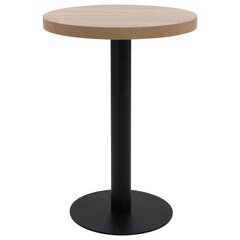 vidaXL bistro galds, gaiši brūns, 60 cm, MDF цена и информация | Кухонные и обеденные столы | 220.lv