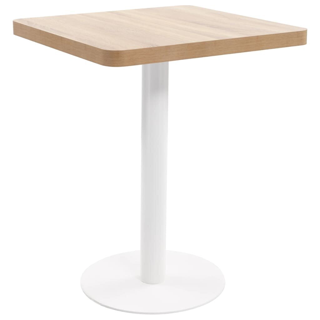 vidaXL bistro galds, gaiši brūns, 60x60 cm, MDF cena un informācija | Virtuves galdi, ēdamgaldi | 220.lv