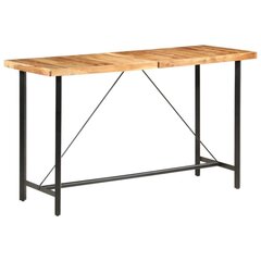 vidaXL bāra galds, 180x70x107 cm, akācijas masīvkoks цена и информация | Кухонные и обеденные столы | 220.lv