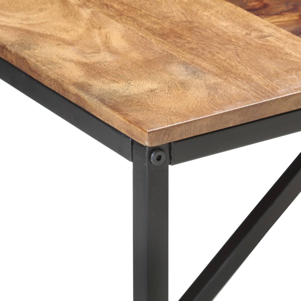 vidaXL virtuves galds, 180x90x76 cm, masīvs rožkoks cena un informācija | Virtuves galdi, ēdamgaldi | 220.lv