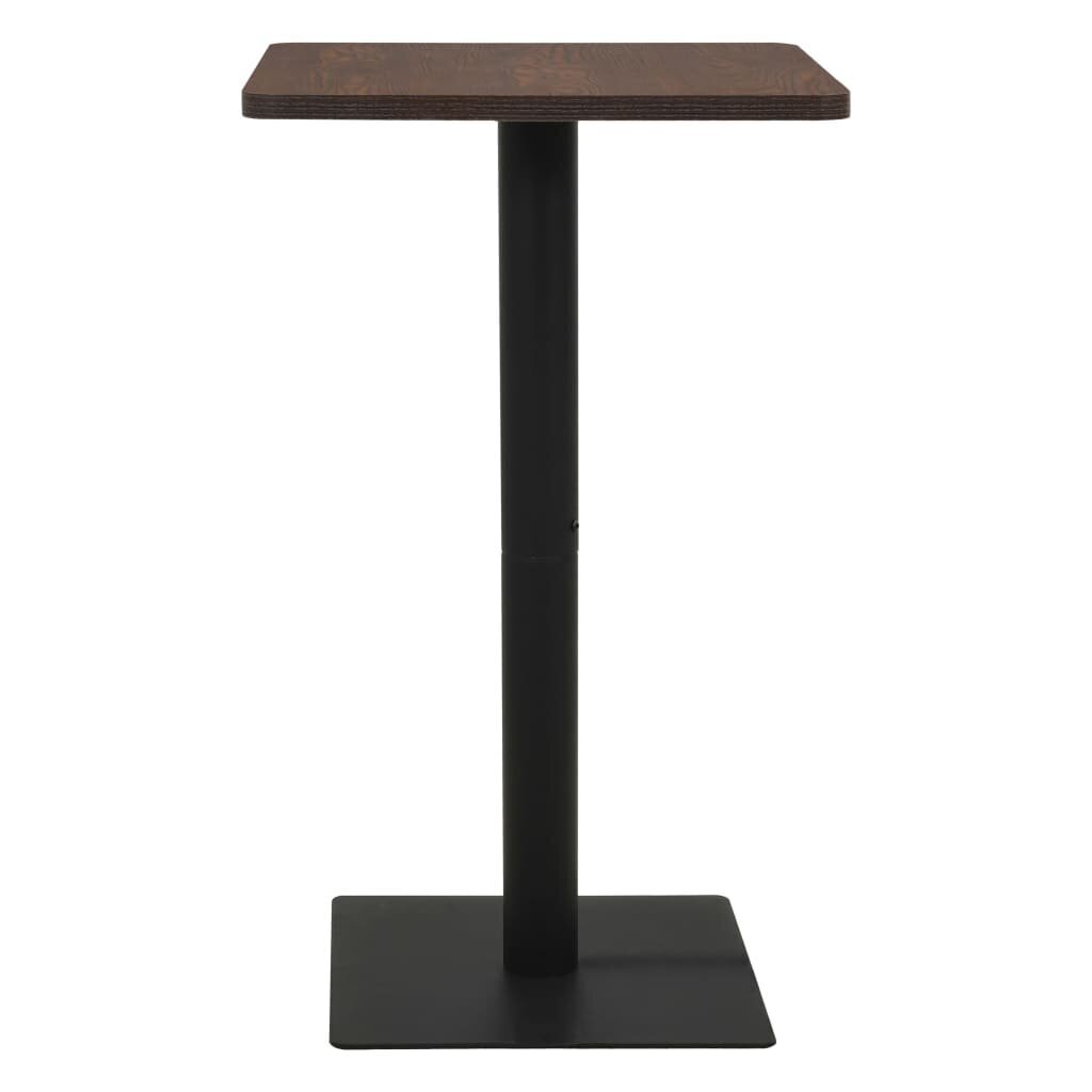 vidaXL bistro galds, 70x70x107 cm, tumša pelnu krāsa cena un informācija | Virtuves galdi, ēdamgaldi | 220.lv