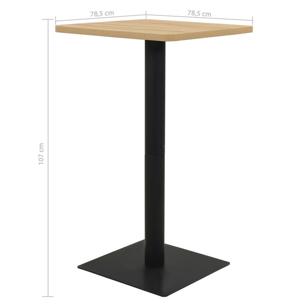 vidaXL bistro galds, 78,5x78,5x107 cm, ozolkoka krāsā cena un informācija | Virtuves galdi, ēdamgaldi | 220.lv