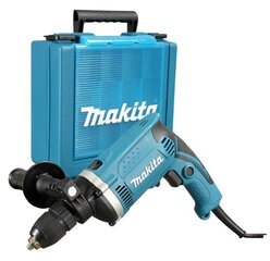 Ударная дрель Makita HP1631K, с чемоданом цена и информация | Шуруповерты, дрели | 220.lv