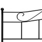 vidaXL gultas rāmis, melns metāls, 180x200 cm cena un informācija | Gultas | 220.lv