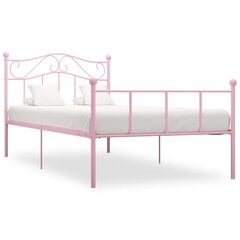 vidaXL gultas rāmis, rozā metāls, 100x200 cm cena un informācija | Gultas | 220.lv