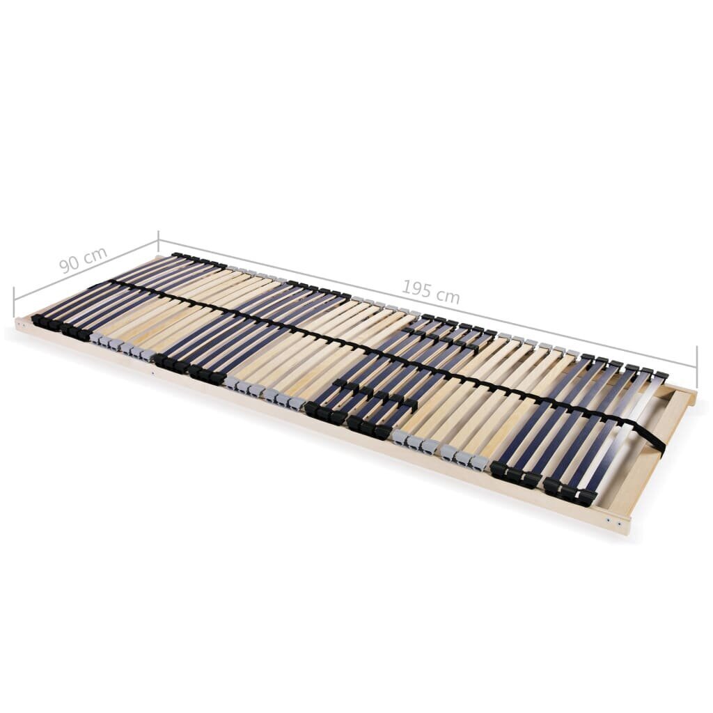 vidaXL gultas redeles, 2 gab., ar 42 līstītēm, 7 zonas, 90x200 cm cena un informācija | Gultas restes | 220.lv