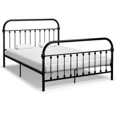 Металлическая кровать 140 х 200 см, черная прямоугольная цена и информация | Кровати | 220.lv