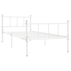 vidaXL gultas rāmis, balts metāls, 90x200 cm цена и информация | Кровати | 220.lv